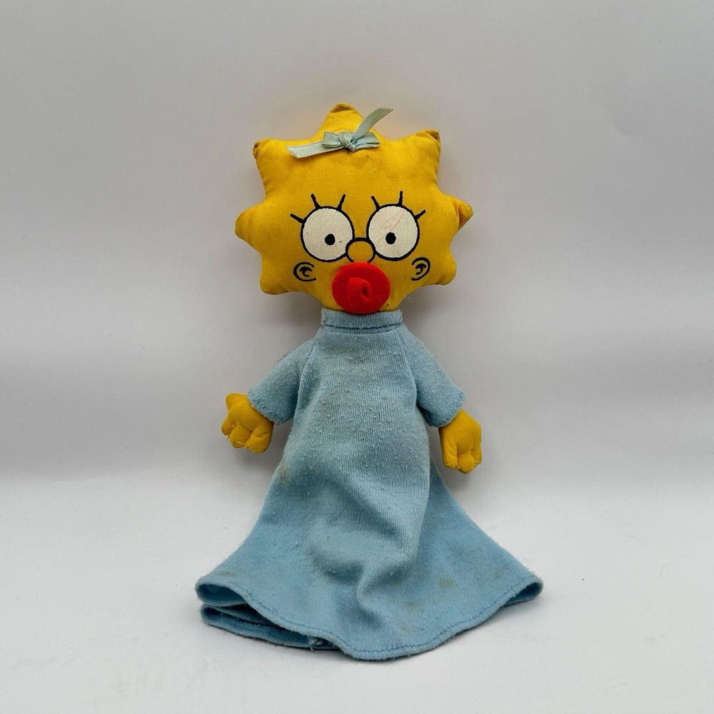 Vintage The Simpsons Maggie 9" Plush 1990 Toy‎ Matt Groening Collectable FLAWS